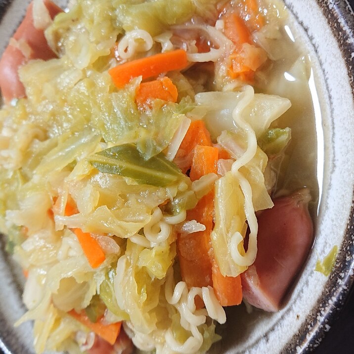 袋麺1つで子どもと2人ラーメン